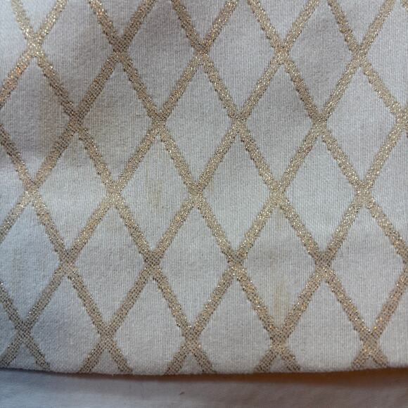 Vince Camuto cream gold metallic fit flare dress. Knee length. Size 6. Holiday - Picture 2 of 9